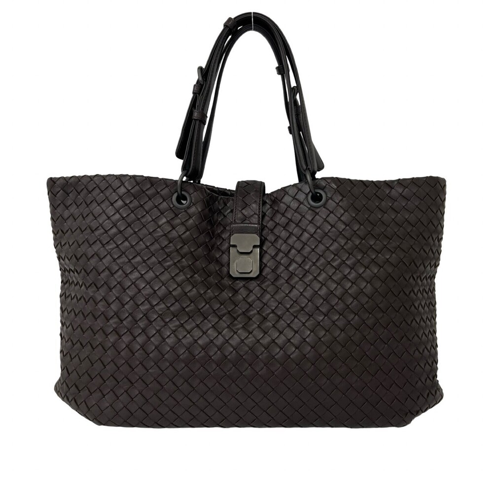 BOTTEGA VENETA Intrecciato Leather Tote Bag/Semi-Shoulder Bag, Brown, 97754